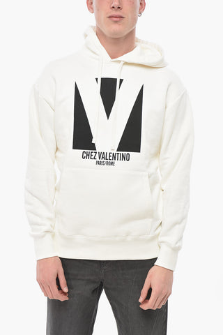 Brushed Cotton Hoodie with Front Print