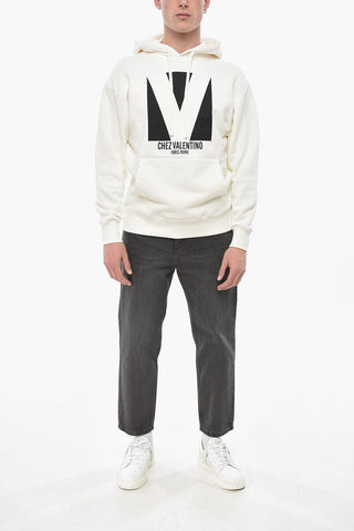 Brushed Cotton Hoodie with Front Print