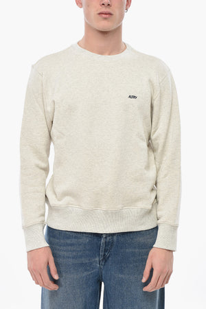 Sweatshirt aus gebürsteter Baumwolle mit gesticktem Logo