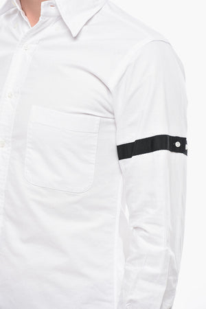Unifarbenes Button-Down-Hemd Mit Kontrastband