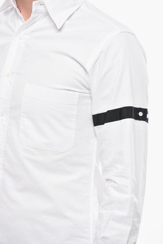 Unifarbenes Button-Down-Hemd Mit Kontrastband