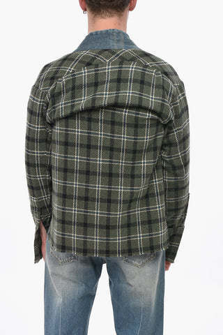 Open-Front Overshirt in Vintage-Effect Check