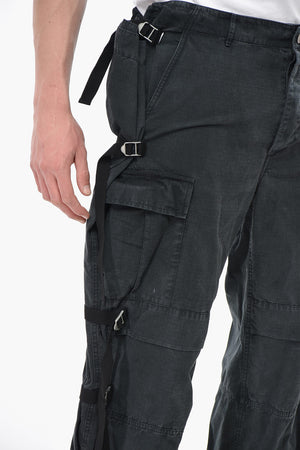 Cotton Cargo Pants in Ripstop Check