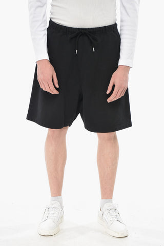 IN-STRU(MENTAL) Shorts aus angerauter Baumwolle mit Patch