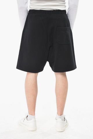 IN-STRU(MENTAL) Shorts aus angerauter Baumwolle mit Patch