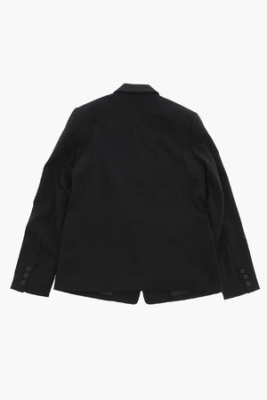Single-Breasted Jacket With Contrasting Side Stripe