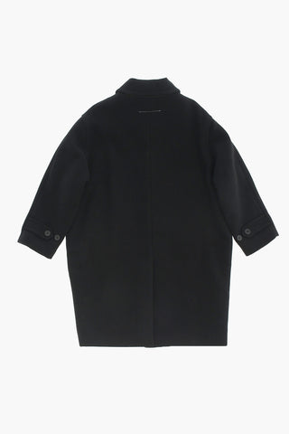 MM6 Cappotto in Misto Lana a Tinta Unita