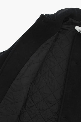 MM6 Cappotto in Misto Lana a Tinta Unita