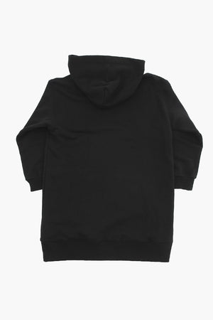 Hooded Sweatshirt Dress With Velvet Logo