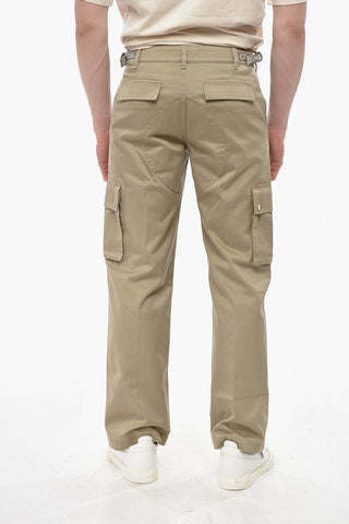 Cargohose in Uni mit Logodetails