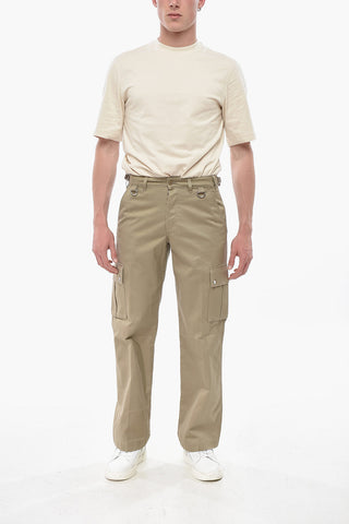 Cargohose in Uni mit Logodetails