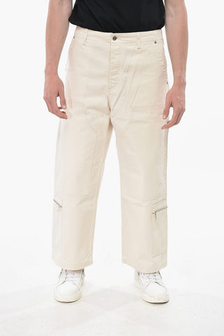 Cargohose aus Baumwolle mit Logo-Knopf