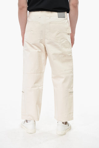 Cargohose aus Baumwolle mit Logo-Knopf