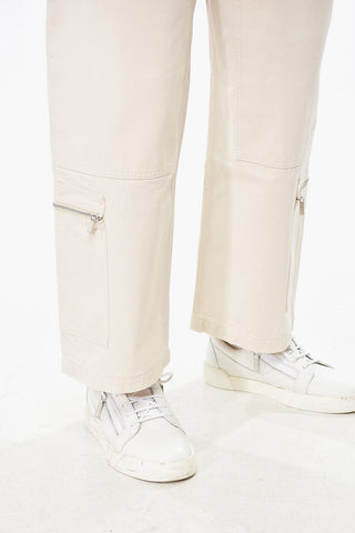 Cargohose aus Baumwolle mit Logo-Knopf