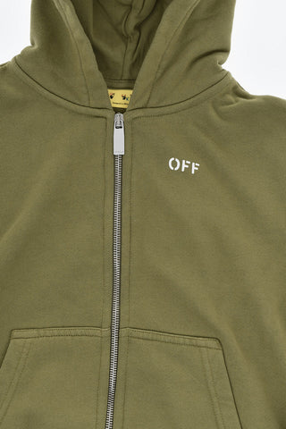 Baumwoll-Hoodie mit Reißverschluss