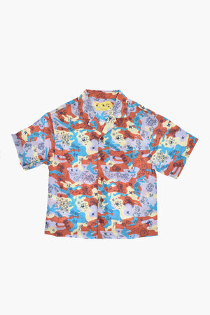Short-Sleeve Printed Shirt with Pocket