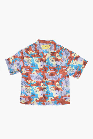 Short-Sleeve Printed Shirt with Pocket