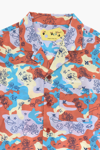 Short-Sleeve Printed Shirt with Pocket