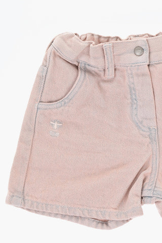 Shorts in Cotone con Ricamo Logo Laterale