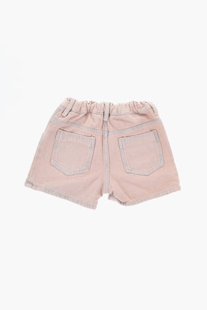 Cotton Shorts with Side Logo Embroidery