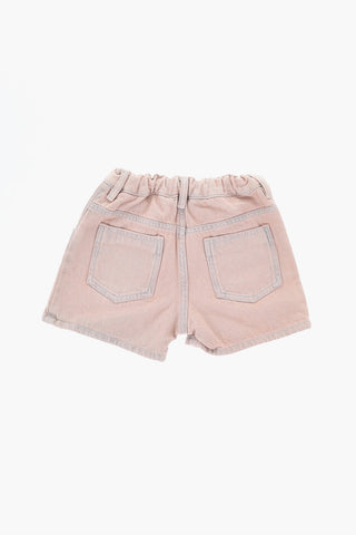 Cotton Shorts with Side Logo Embroidery