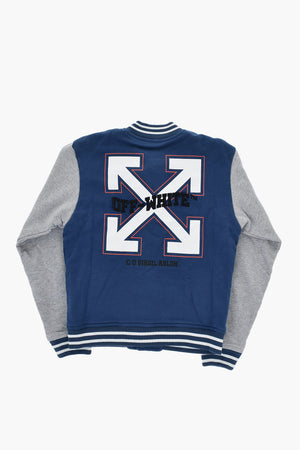 Bomberjacke im Varsity‑Stil mit Druckknöpfen und Logo