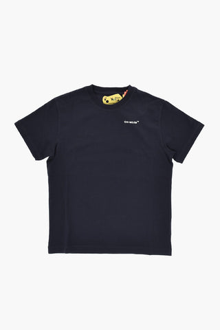 T-shirt Girocollo in Cotone con Stampa Logo