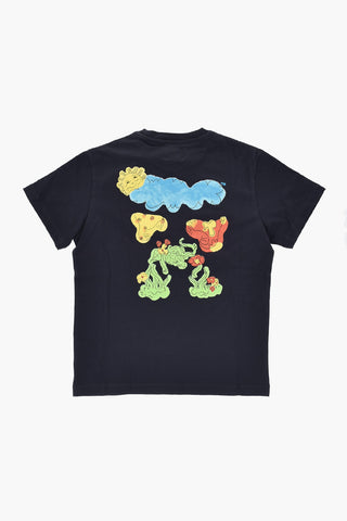 T-shirt Girocollo in Cotone con Stampa Logo