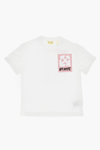 Cotton Crewneck T-Shirt With Side Logo