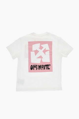 Cotton Crewneck T-Shirt With Side Logo