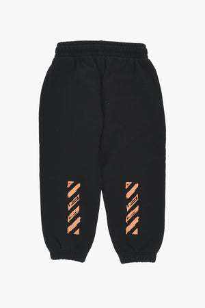Brushed Cotton Joggers with Printed Logo