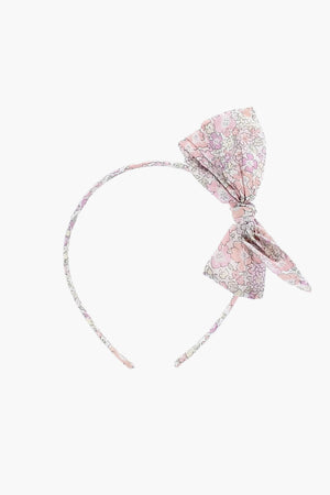 Floral-Print Headband with Bow