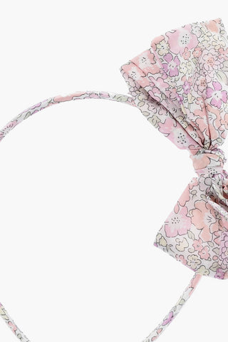Floral-Print Headband with Bow