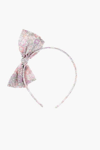 Floral-Print Headband with Bow