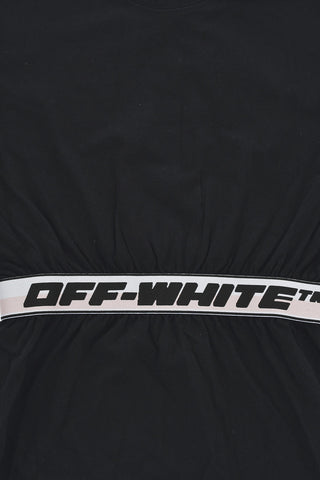 Long-Sleeve Tee Dress with Logo Band