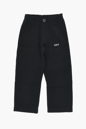 Pantaloni Cargo in Cotone con Monogram