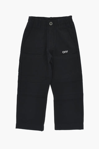 Pantaloni Cargo in Cotone con Monogram