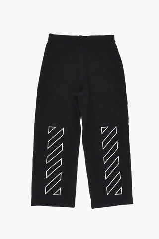 Pantaloni Cargo in Cotone con Monogram