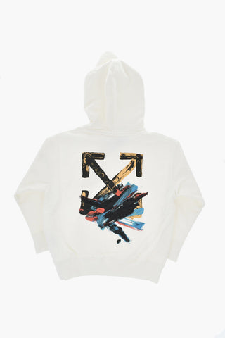 Cotton Hoodie With Logo Print