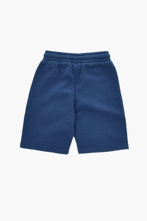 Shorts in Felpa a Tinta Unita con Elastico in Vita