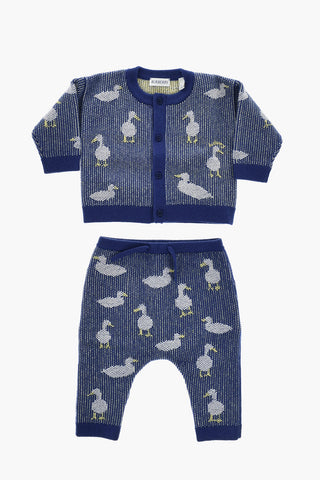 Set DUCK Cardigan e Pantaloni in Lana