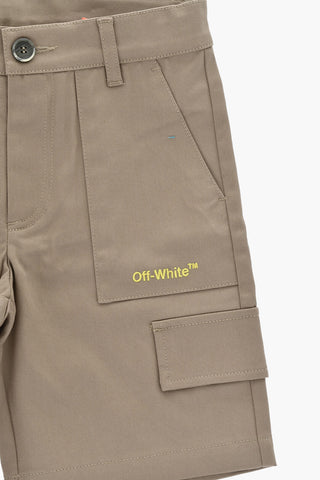 Shorts in Cotone Stretch con Logo Ricamato