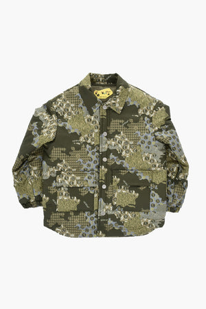 Gepolsterte Camouflage-Jacke CRAZY mit Druckknöpfen