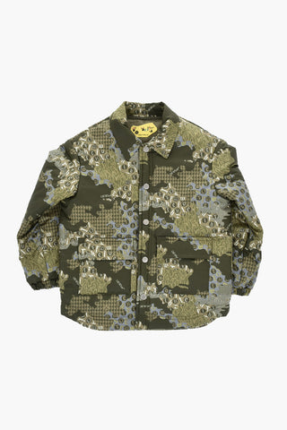 Gepolsterte Camouflage-Jacke CRAZY mit Druckknöpfen