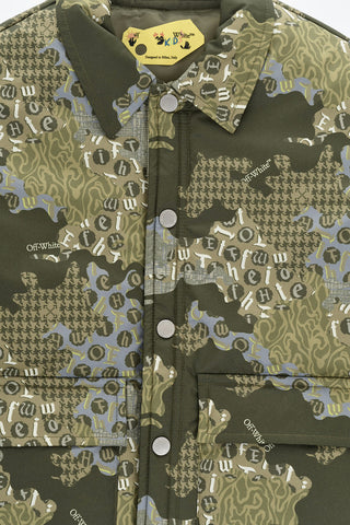 Gepolsterte Camouflage-Jacke CRAZY mit Druckknöpfen