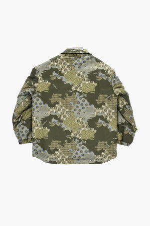 Gepolsterte Camouflage-Jacke CRAZY mit Druckknöpfen
