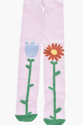 Cotton-Blend Socks with Floral Print