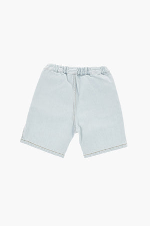 Denim-Shorts mit elastischem Bund