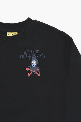 Cotton Crew-Neck Sweatshirt with Print