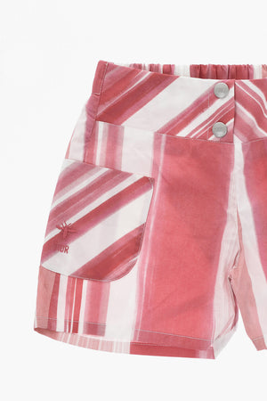 Two-Tone Shorts with Patch Pockets